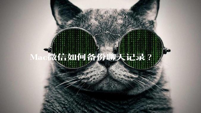 Mac微信如何备份聊天记录?