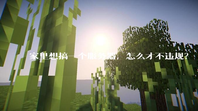 家里想搞一个服务器，怎么才不违规？