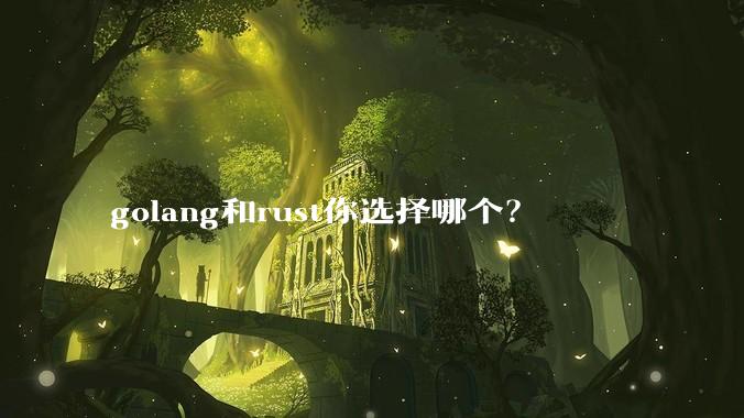 golang和rust你选择哪个？