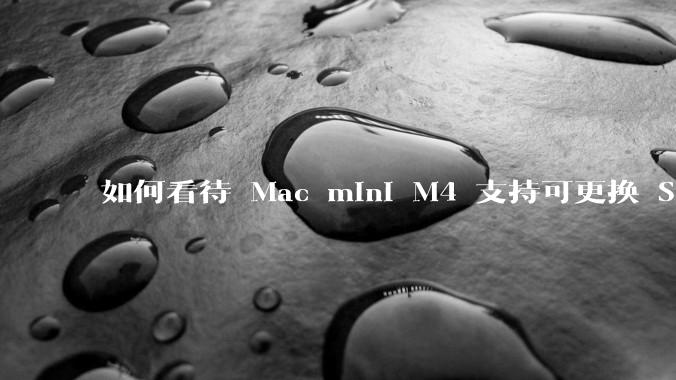 如何看待 Mac mini M4 支持可更换 SSD？