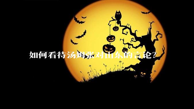 如何看待汤姆张对山东的言论？