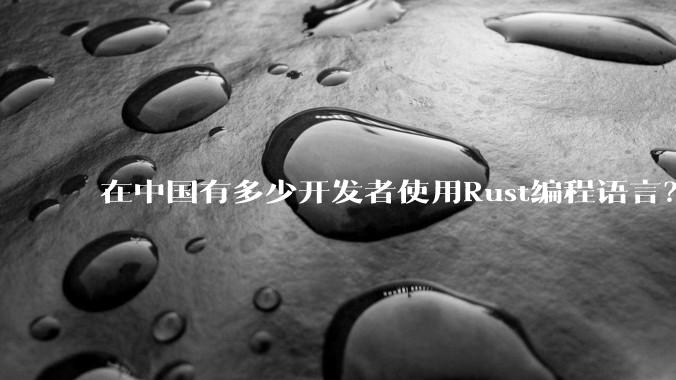 在中国有多少开发者使用Rust编程语言？