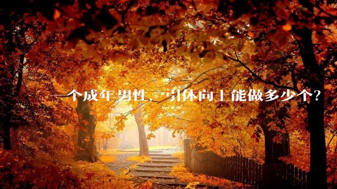 一个成年男性，引体向上能做多少个？