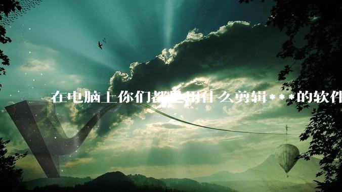在电脑上你们都是用什么剪辑***的软件啊？