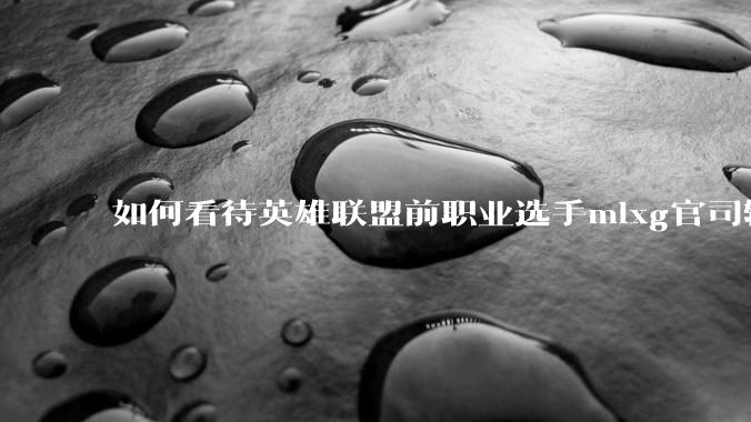 如何看待英雄联盟前职业选手mlxg官司输了，被强制执行2500w？