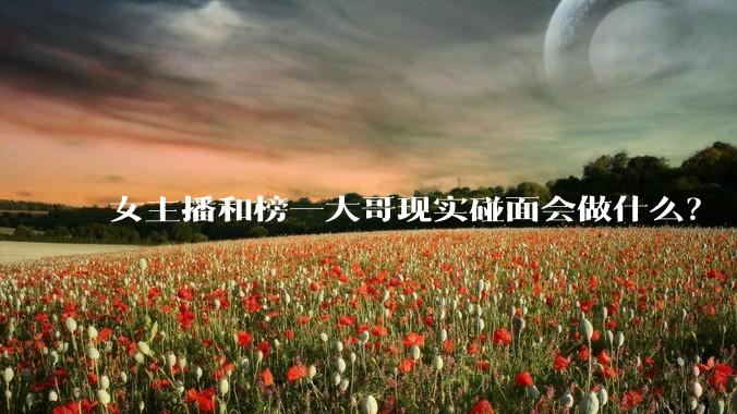 女主播和榜一大哥现实碰面会做什么？