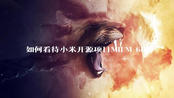 如何看待小米开源项目MiLM-6B？