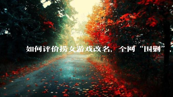 如何评价捞女游戏改名，全网“围剿”，以及导演b站账号被封这件事?