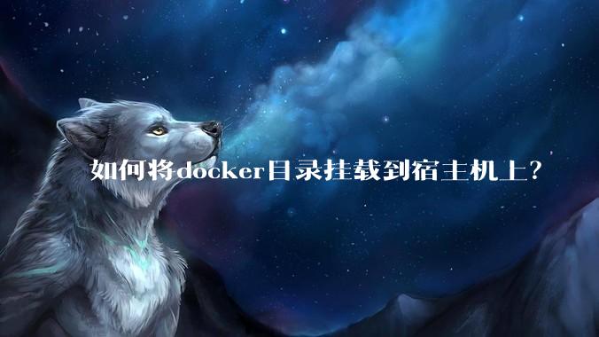 如何将docker目录挂载到宿主机上？