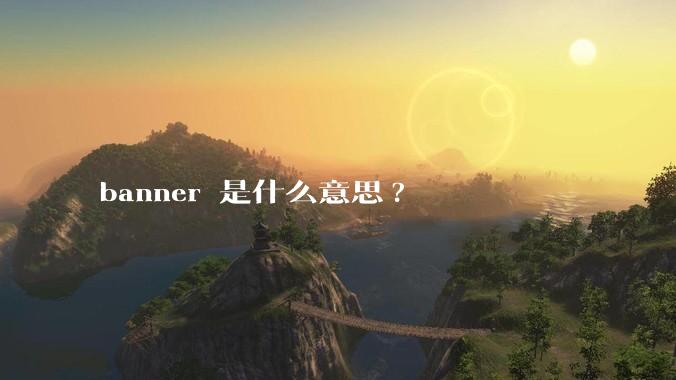 banner 是什么意思?
