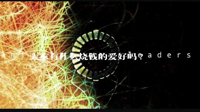 大家有什么烧钱的爱好吗?