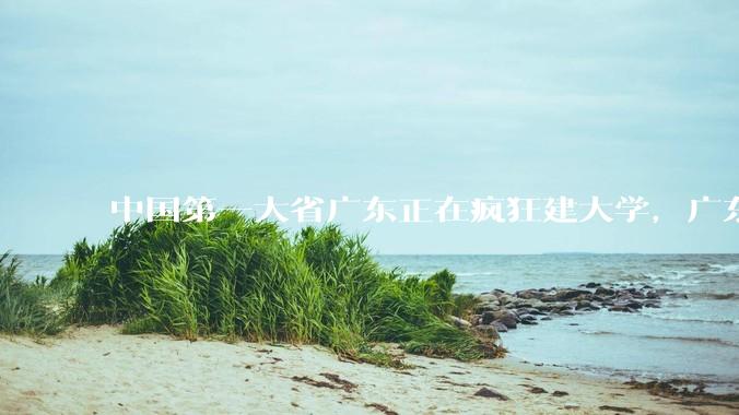 中国第一大省广东正在疯狂建大学，广东为何拼命建大学？