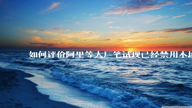 如何评价阿里等大厂笔试现已经禁用本地IDE？
