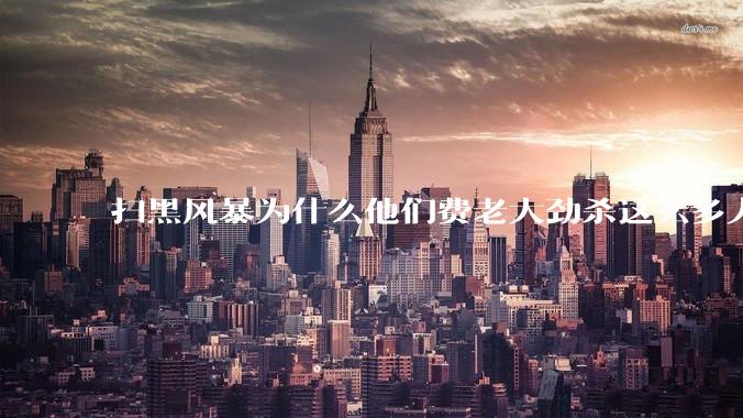 扫黑风暴为什么他们费老大劲杀这么多人不如直接把督导组干掉？