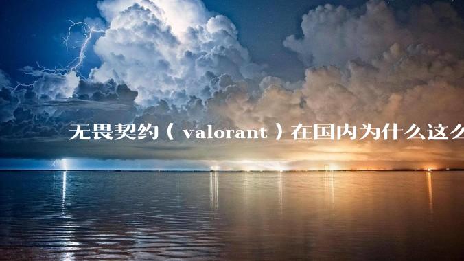 无畏契约（valorant）在国内为什么这么火?