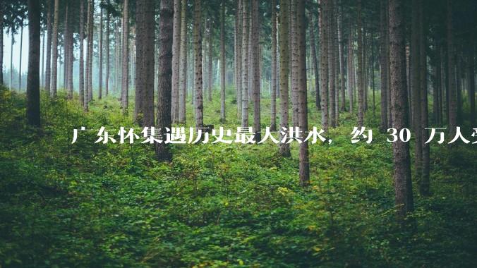 广东怀集遇历史最大洪水，约 30 万人受灾，积水最深处达 3 米，目前当地情况如何？